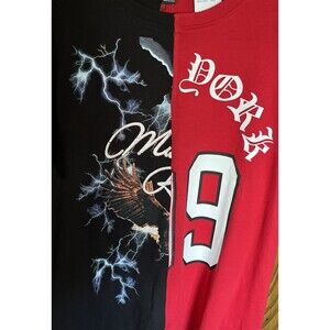 Rare Forever 21 Rockband Tour T-shirt Size 1X Double Side Split Graphic Eagle